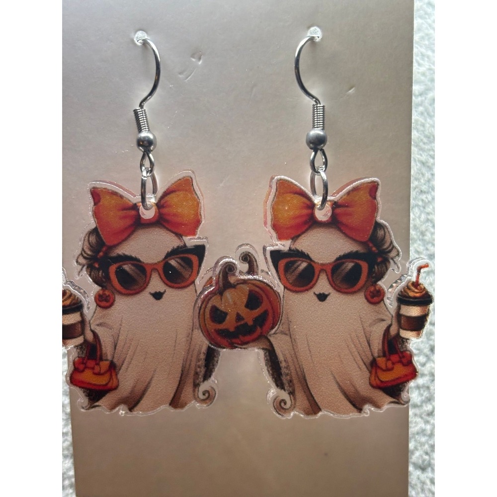 #74. Whimsical Halloween Dangle Earrings